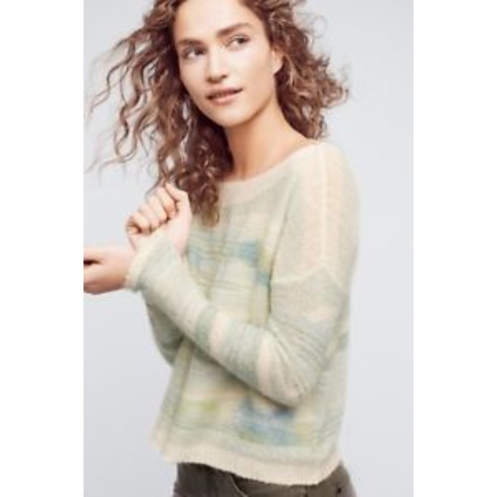 NWT Anthropologie Metallic Frosted Horizon Sweater